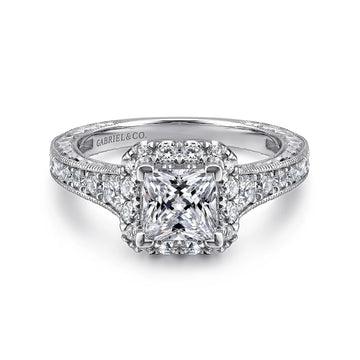 14KW/R Diamond Engagement Semi-Mount Ring, .82 CTW